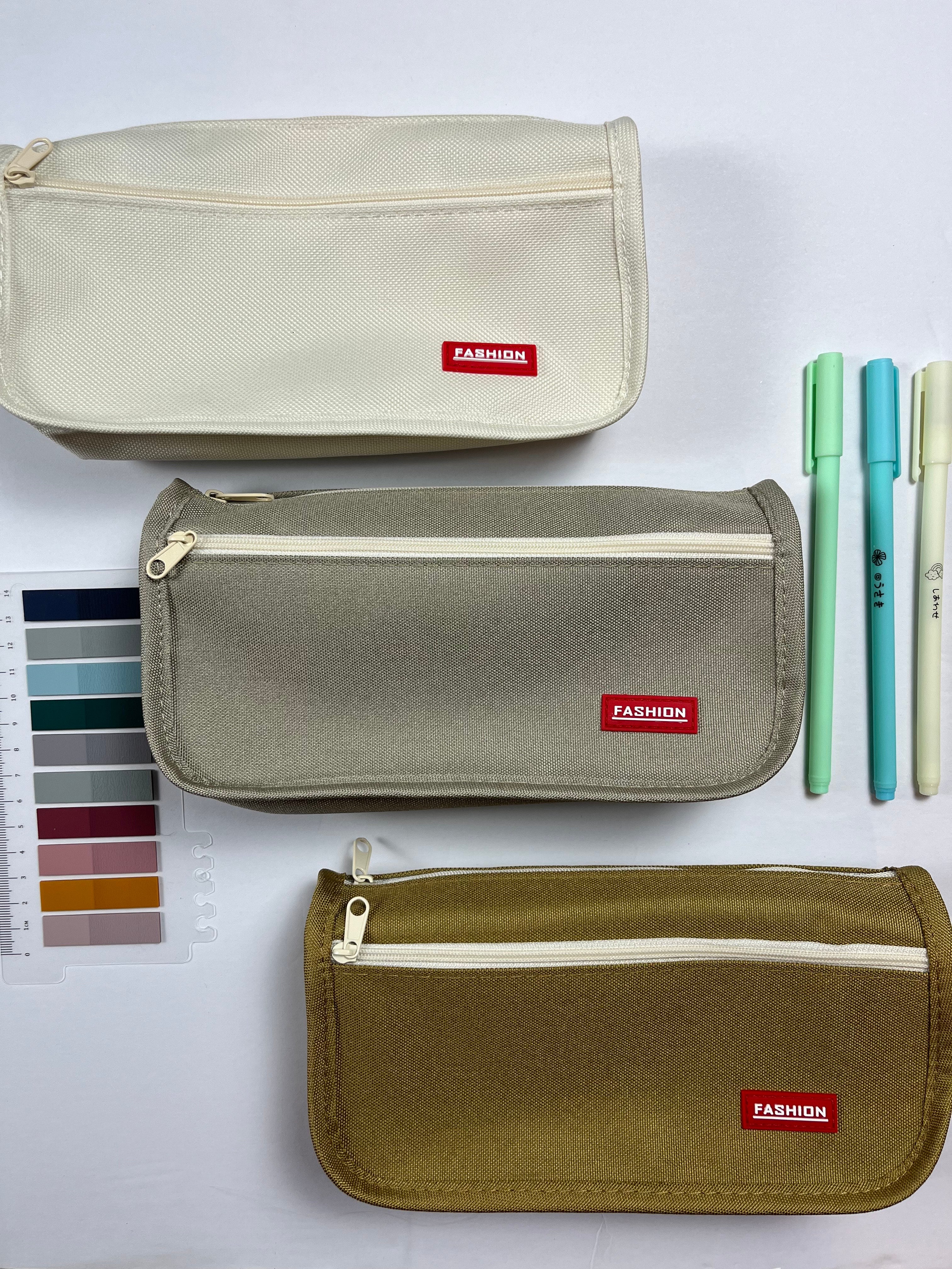 Minimalist Canvas Pencil Case (3 Colors)