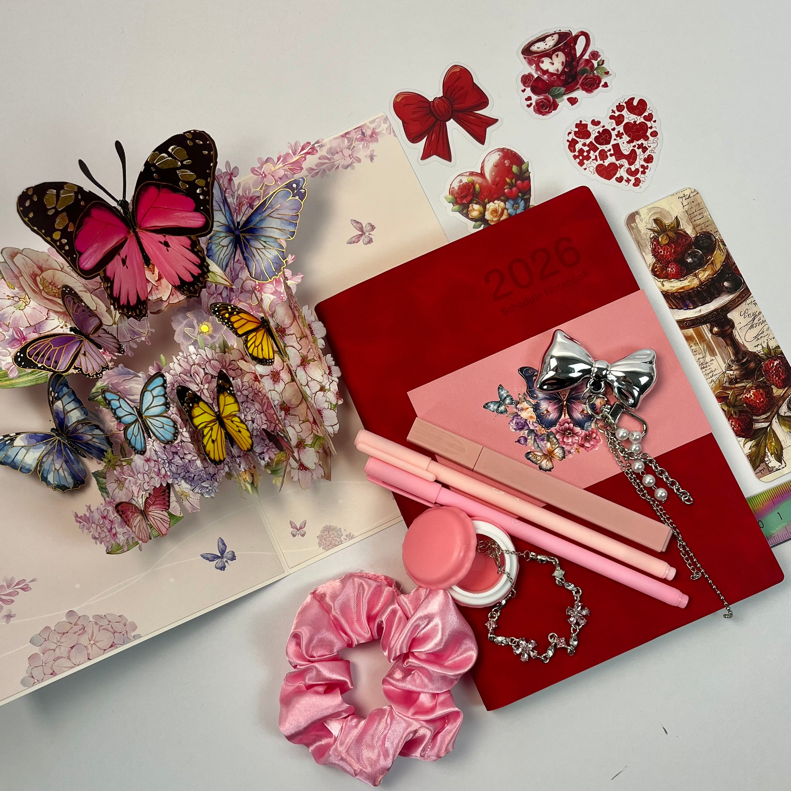Butterfly Mood — Crimson Elegance