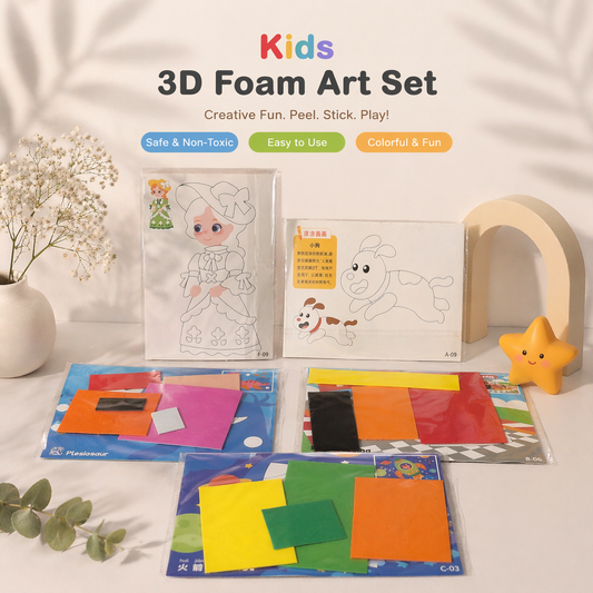 Kids 3D Foam Art Set – DIY Sticker Craft for Kids