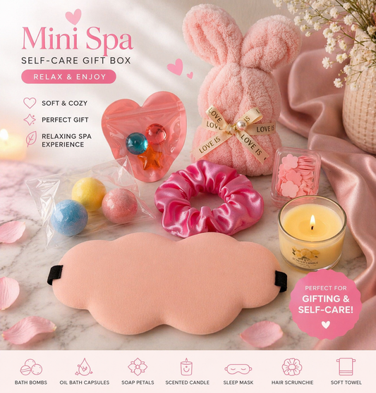 Mini Spa Self-Care Gift Box – Pink Relax Set 💖