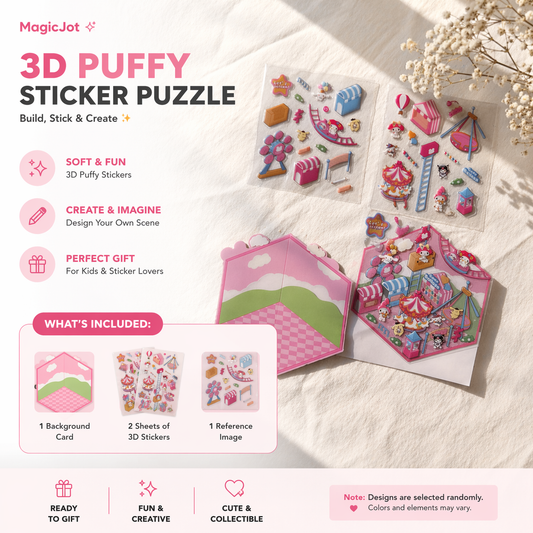 3D Puffy Sticker Set – DIY Scene Kit (Random Design)