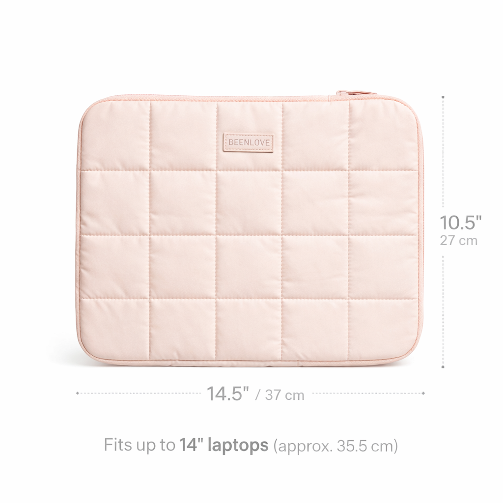 Premium Quilted Laptop Sleeve – Soft Padded Case (14” / 15.6”)