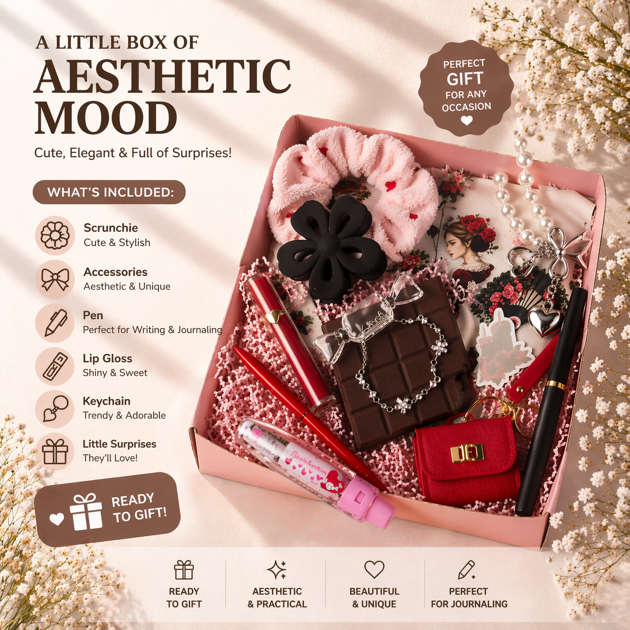 Aesthetic gift box available in different moods