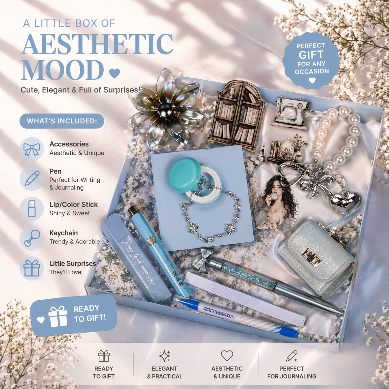 Aesthetic gift box available in different moods