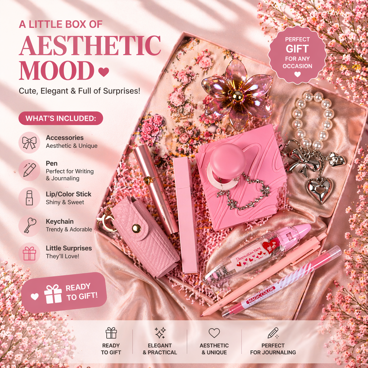 Aesthetic gift box available in different moods