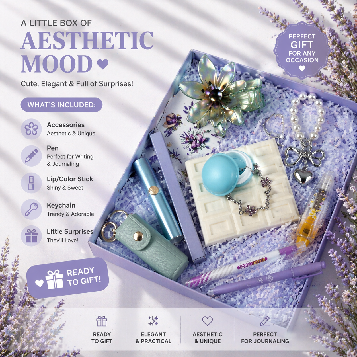 Aesthetic gift box available in different moods