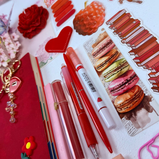 Butterfly Mood — Red & Pink Stationery Gift Box