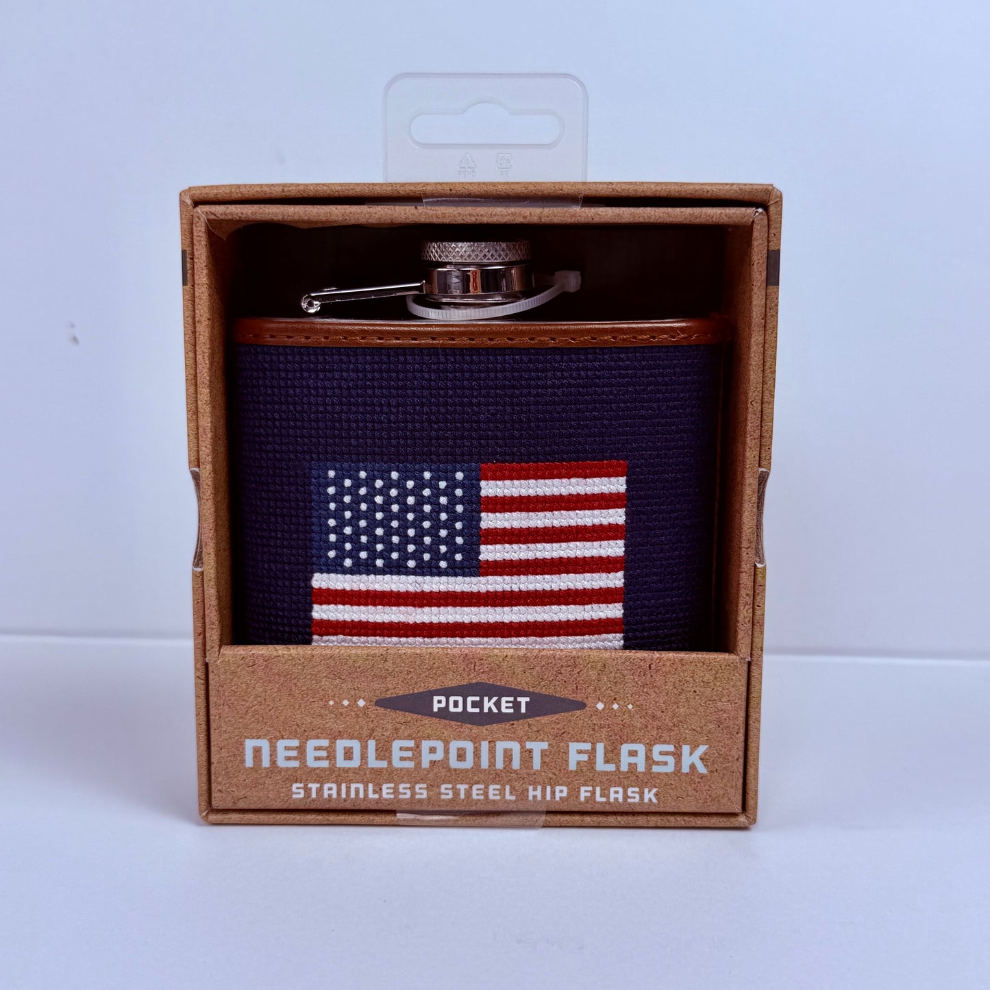 Needlepoint Pocket Flask – Stainless Steel Gift